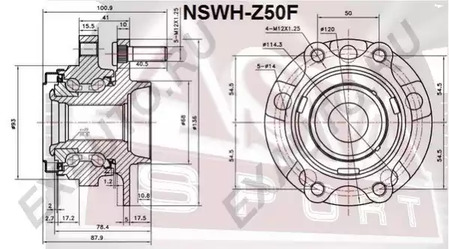 Ступица передняя ASVA NSWH-Z50F