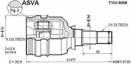 TYIU-5009 ASVA Шрус