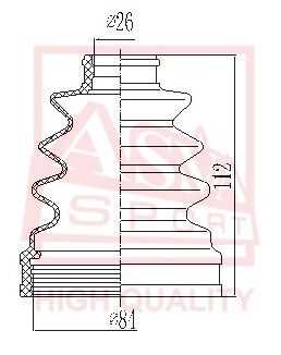 ASBT-107 ASVA Пыльник ШРУСа