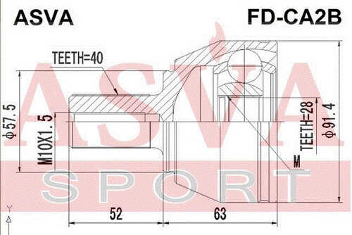 FD-CA2B ASVA ШРУС