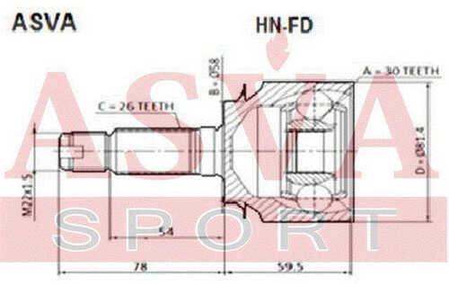 ШРУС ASVA HN-FD