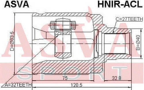 ШРУС ASVA HNIR-ACL