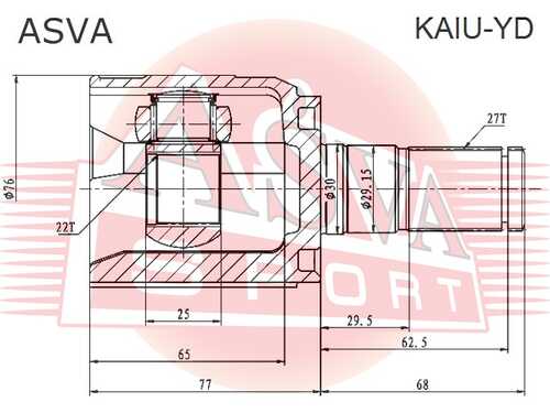 Ремкомплект шруса ASVA KAIU-YD