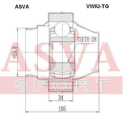 ШРУС ASVA VWIU-TG