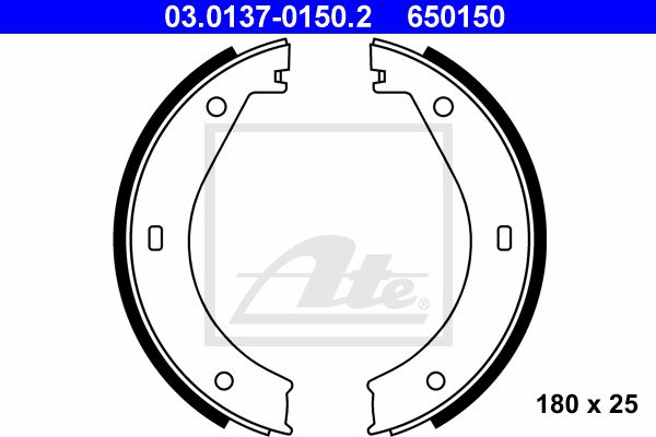 Колодки тормозные барабанные ATE 03-0137-0150-2