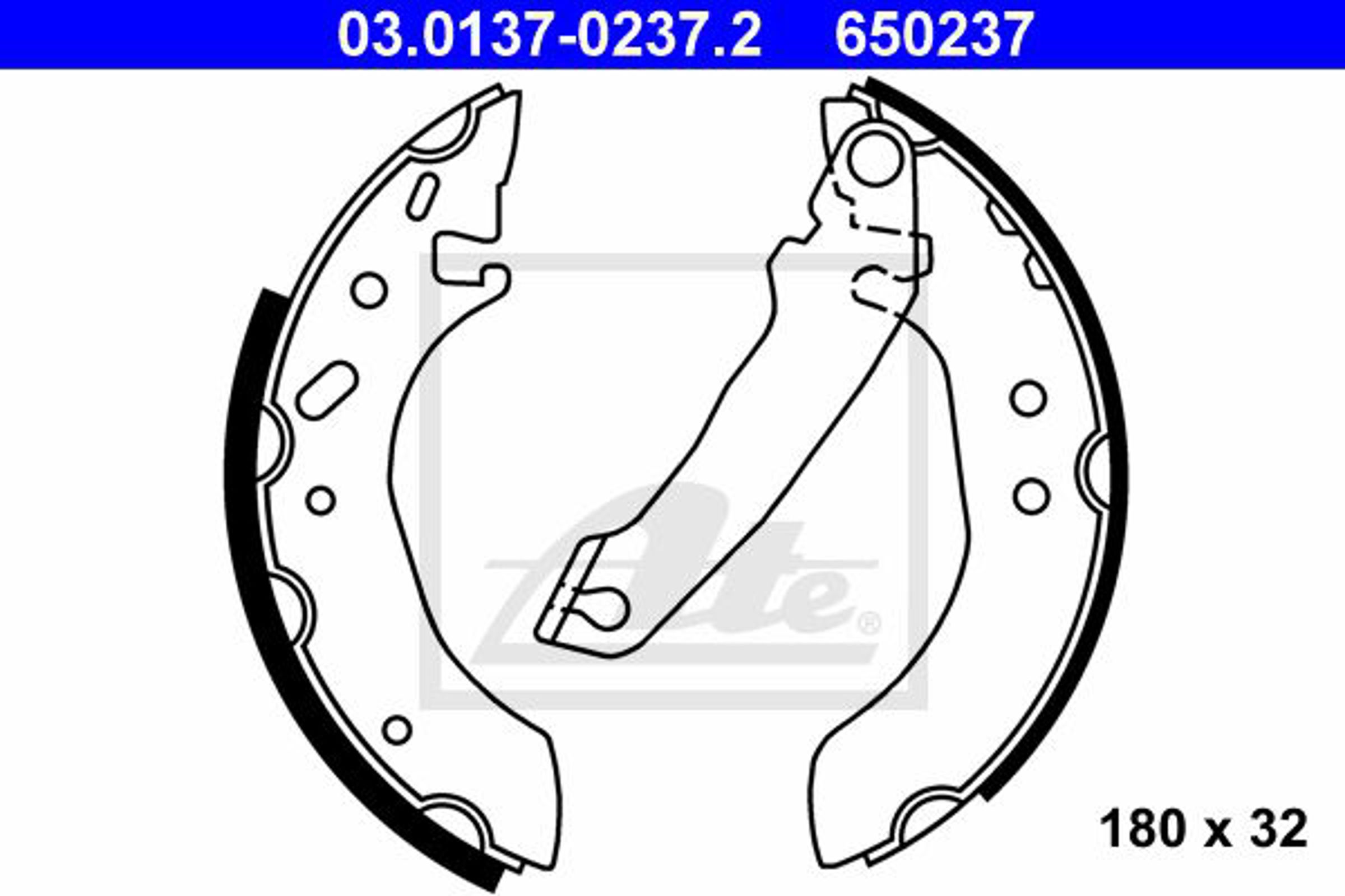 Комплект тормозных колодок ATE 03.0137-0237.2