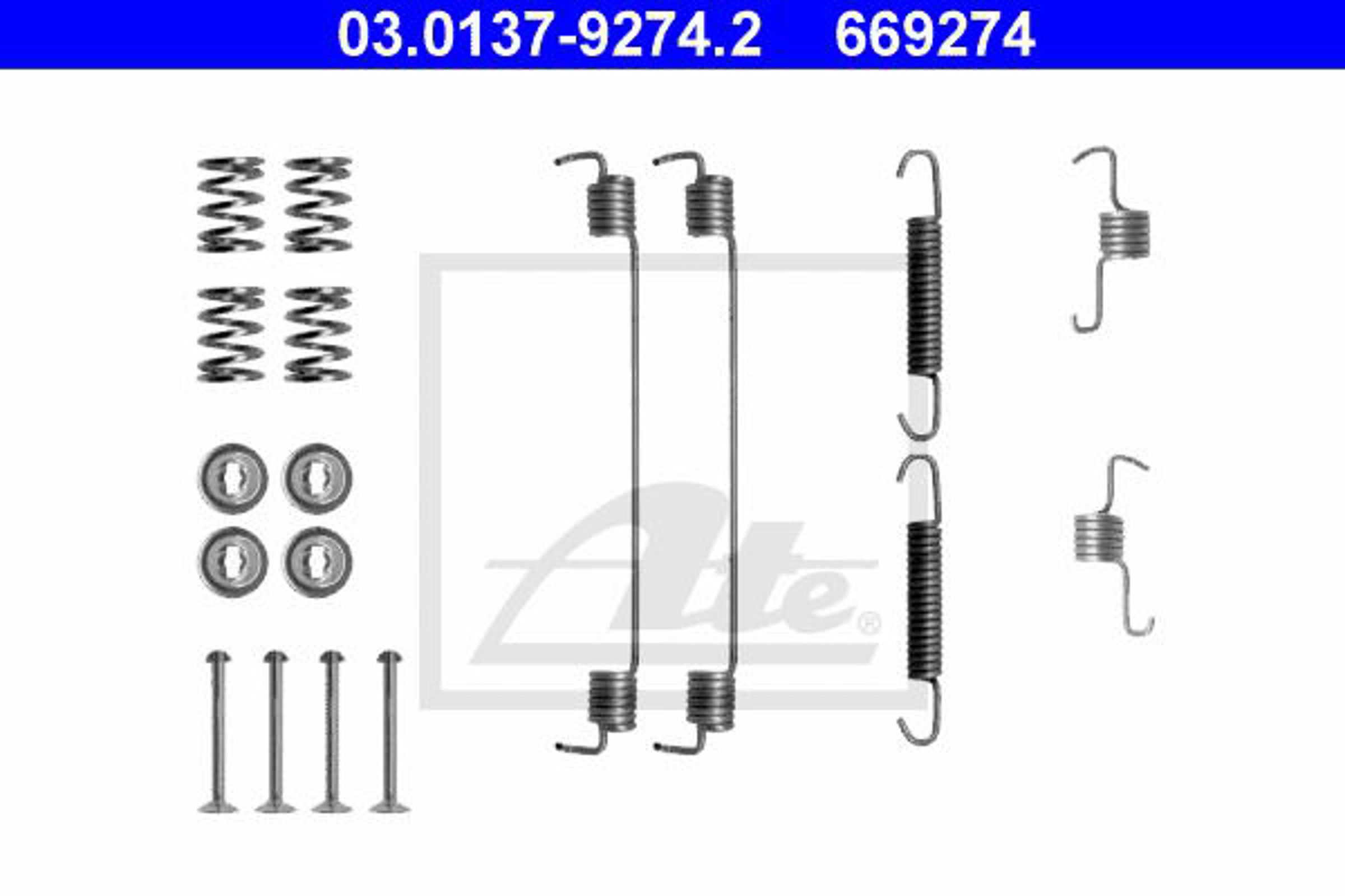 Ремк-т тормозных колодок задних барабан renault logan/sandero 1.4/1.6 04 ATE 03.0137-9274.2