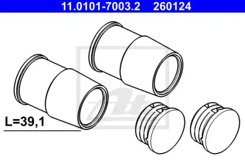 Комплект направляющей гильзы (ремкомплект суппорта) ATE 11.0101-7003.2