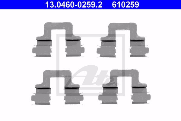 Комплект монтажный тормозных колодок ATE 13-0460-0259-2