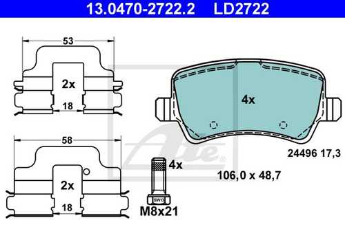 Тормозные колодки ATE 13-0470-2722-2