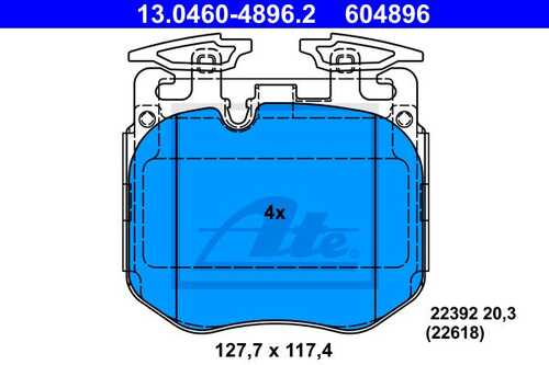 13.0460-4896.2 ATE KLOCKI HAMULC. BMW 7 G11,G12 16- PRZOD