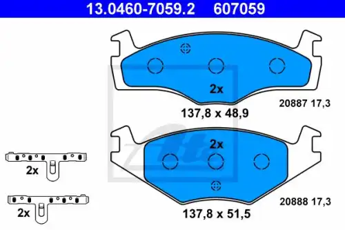 Тормозные колодки ATE 13.0460-7059.2