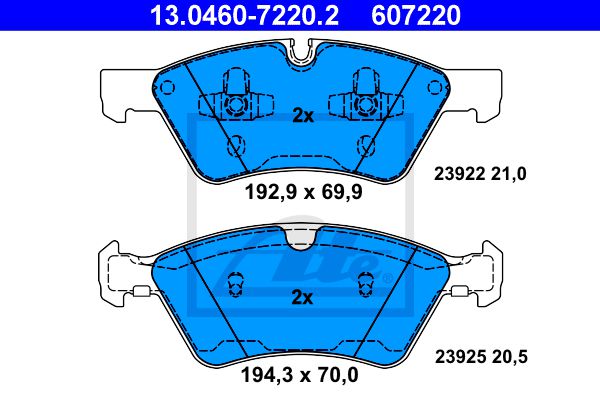 Тормозные колодки ATE 13-0460-7220-2