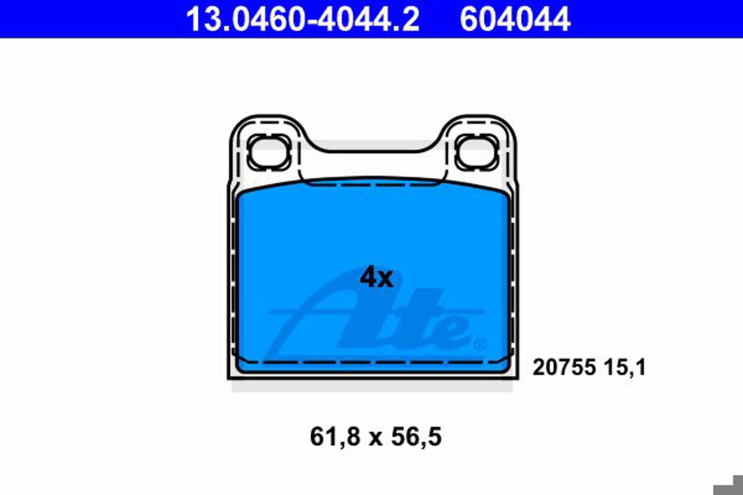 13.0460-4044.2 ATE Колодки тормозные дисковые