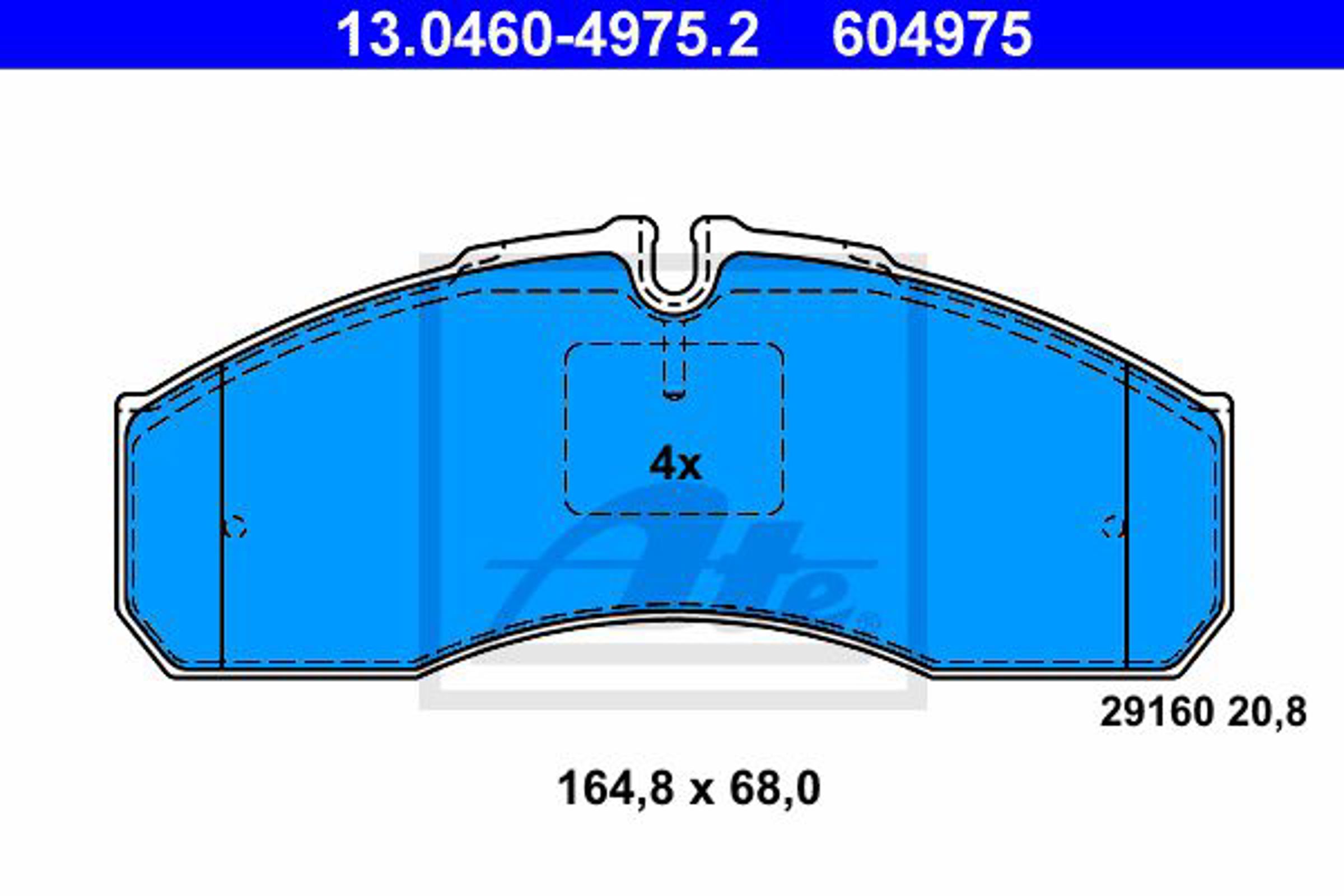 13.0460-4975.2 ATE Колодки тормозные дисковые