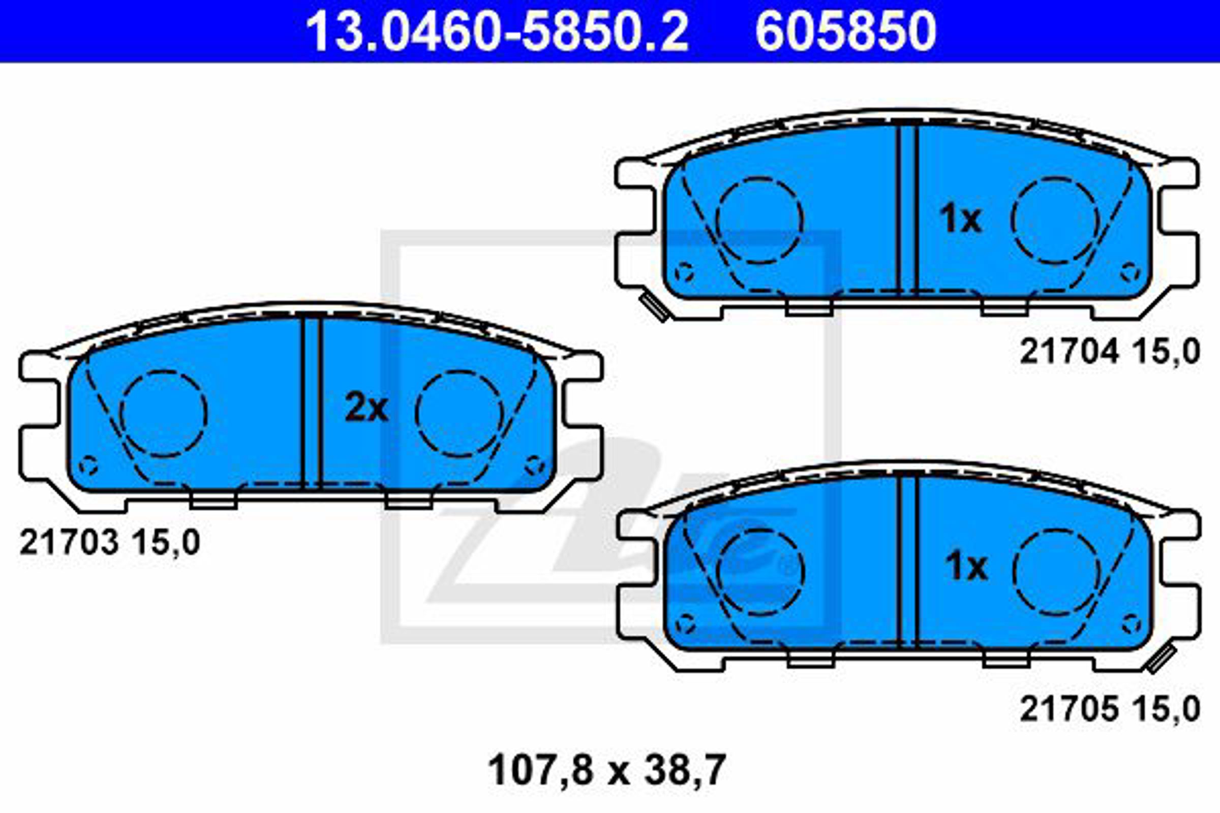 13.0460-5850.2 ATE Колодки тормозные дисковые