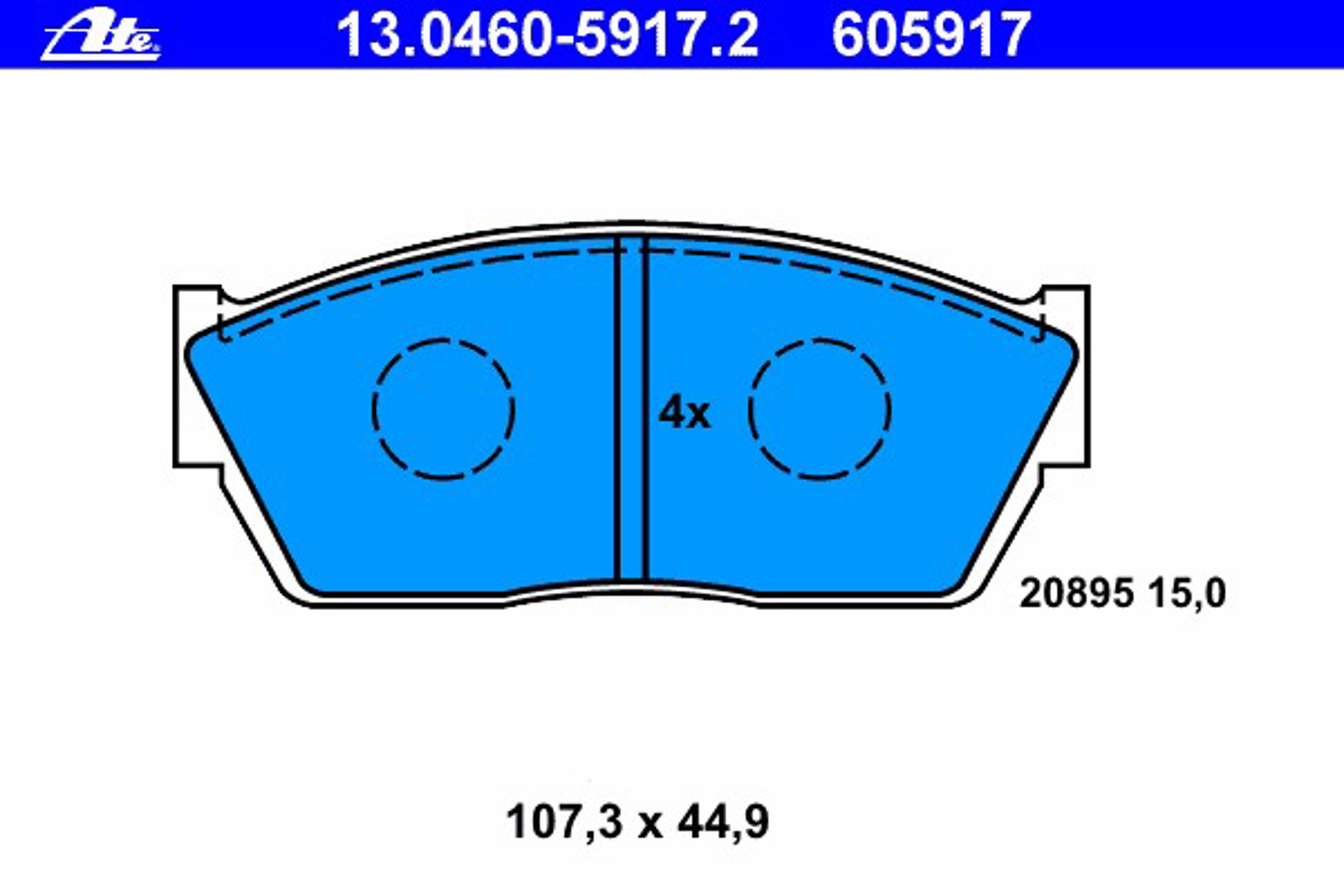 13.0460-5917.2 ATE Колодки тормозные дисковые