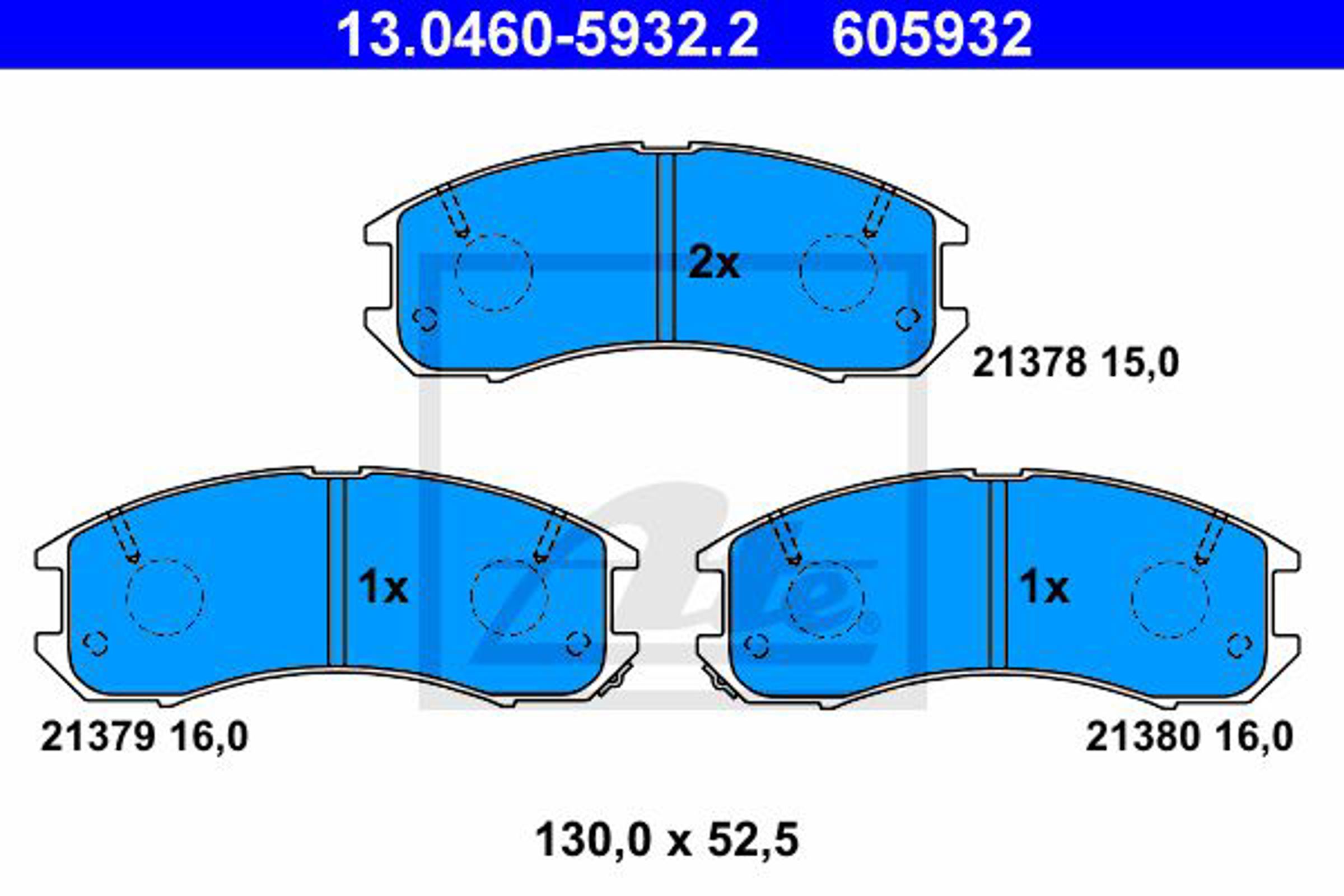 13.0460-5932.2 ATE Колодки тормозные дисковые