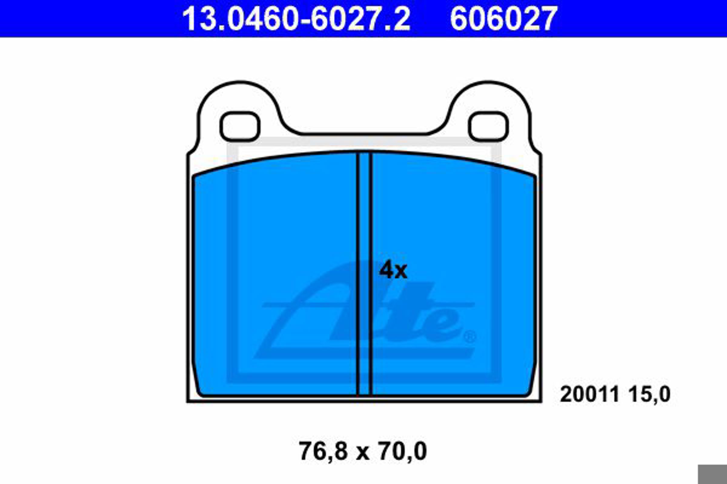 13.0460-6027.2 ATE Колодки тормозные дисковые