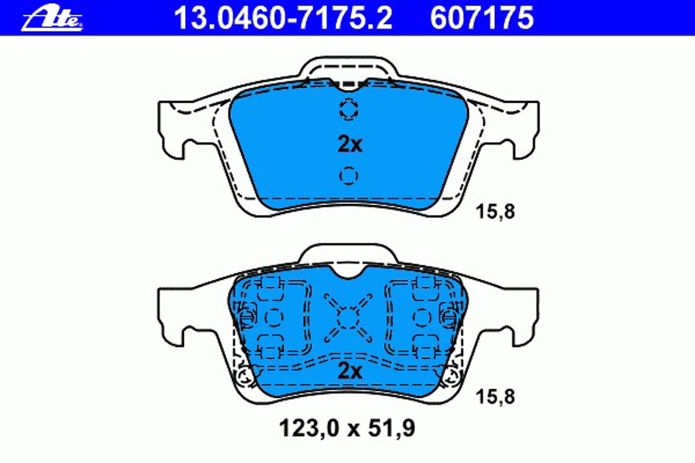 13.0460-7175.2 ATE Колодки тормозные дисковые