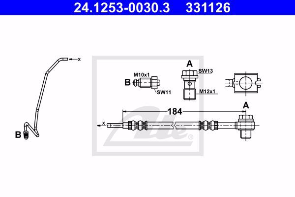 Шланг тормозной ATE 24-1253-0030-3