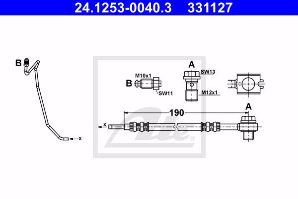 Шланг тормозной ATE 24-1253-0040-3