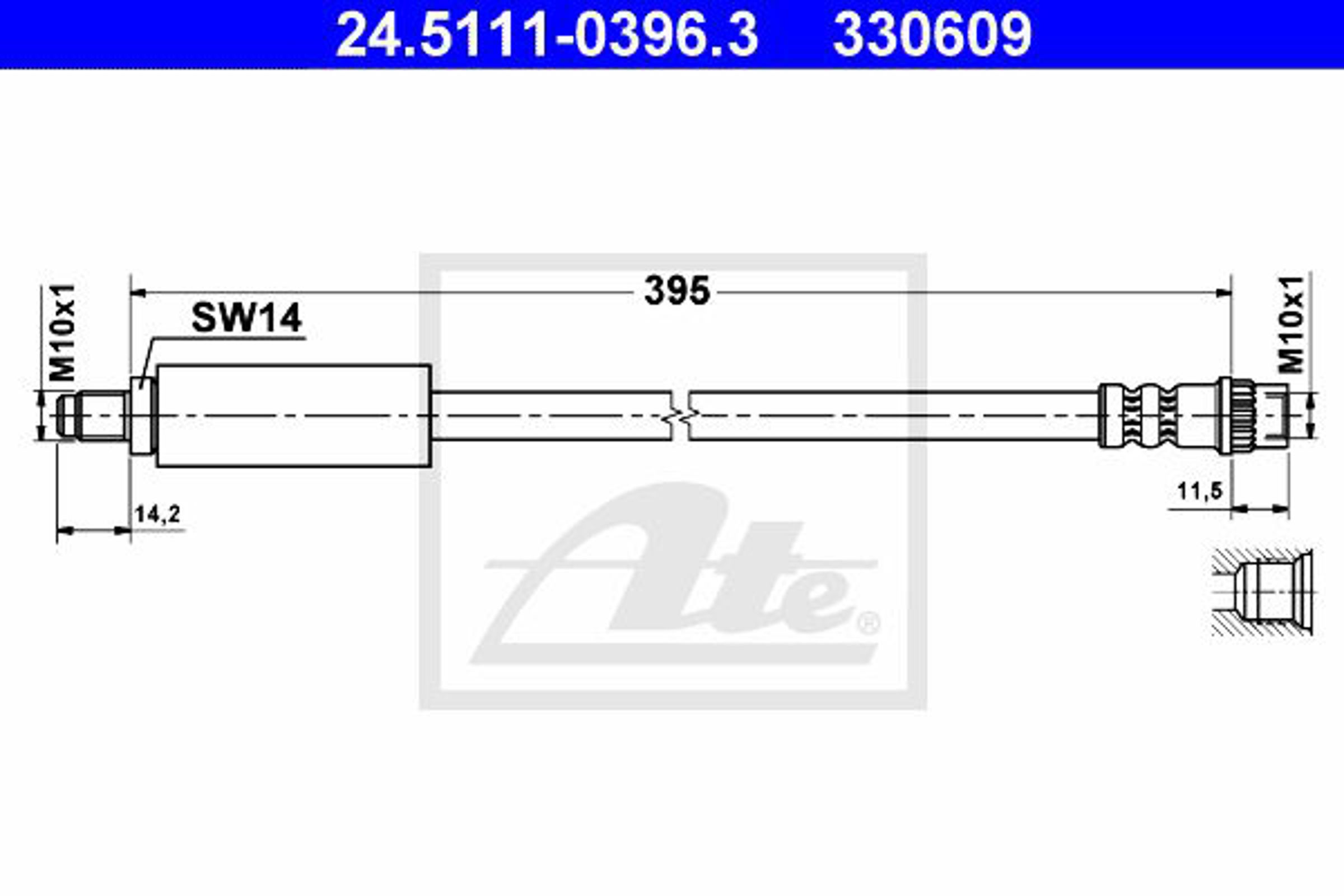 Шланг тормозной ATE 24.5111-0396.3