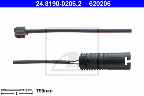 24.8190-0206.2 ATE Тормозной датчик износа колодок