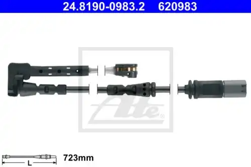 24.8190-0983.2 ATE Датчик износа тормозных колодок BMW - 5 GRAN TURISMO (F07) - 550 i xDrive , передний слева