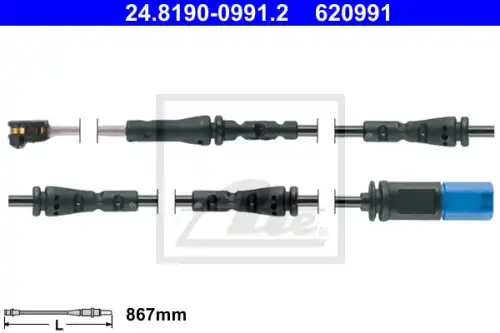 Датчик износа тормозных колодок ATE 24.8190-0991.2