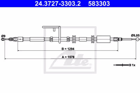 Трос стояночного тормоза ATE 24.3727-3303.2