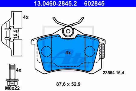 13.0460-2845.2 ATE Тормозные колодки