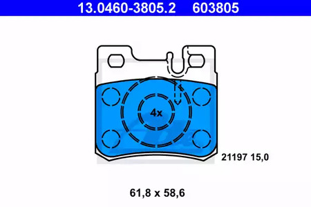 Тормозные колодки ATE 13.0460-3805.2