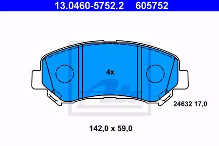 13.0460-5752.2 ATE Тормозные колодки