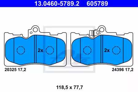 13.0460-5789.2 ATE Тормозные колодки