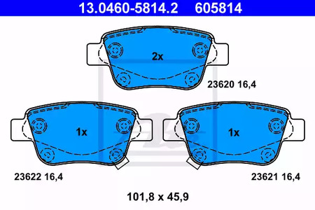 13.0460-5814.2 ATE Тормозные колодки