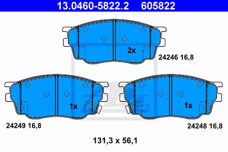 13.0460-5822.2 ATE Тормозные колодки