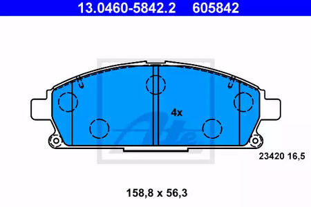 13.0460-5842.2 ATE Тормозные колодки