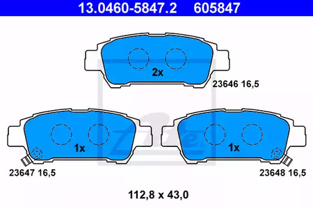 13.0460-5847.2 ATE Тормозные колодки