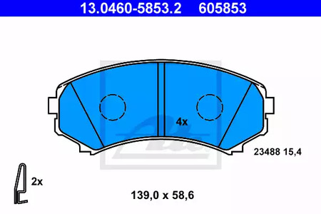 13.0460-5853.2 ATE Колодки тормозные дисковые