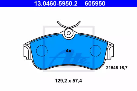 13.0460-5950.2 ATE Колодки тормозные дисковые