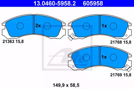 13.0460-5958.2 ATE Тормозные колодки