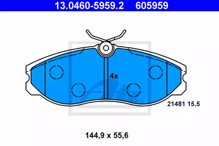 13.0460-5959.2 ATE Тормозные колодки