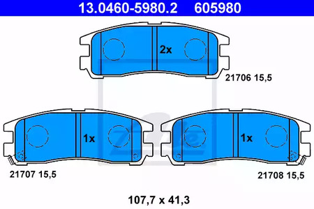 13.0460-5980.2 ATE Колодки тормозные дисковые