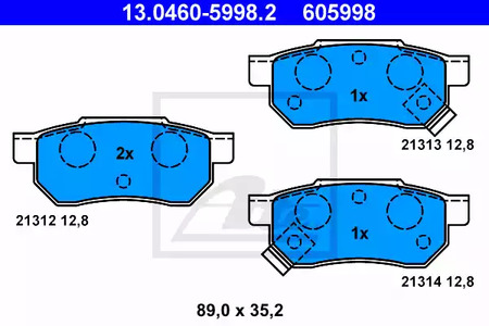 13.0460-5998.2 ATE Колодки тормозные дисковые