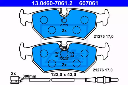 13.0460-7061.2 ATE Тормозные колодки