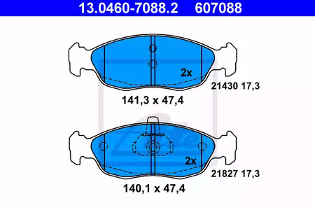 13.0460-7088.2 ATE Тормозные колодки