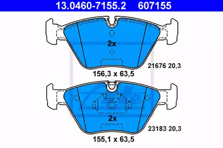 13.0460-7155.2 ATE Тормозные колодки