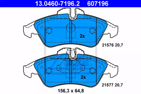 13.0460-7196.2 ATE Тормозные колодки