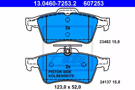 13.0460-7253.2 ATE Тормозные колодки